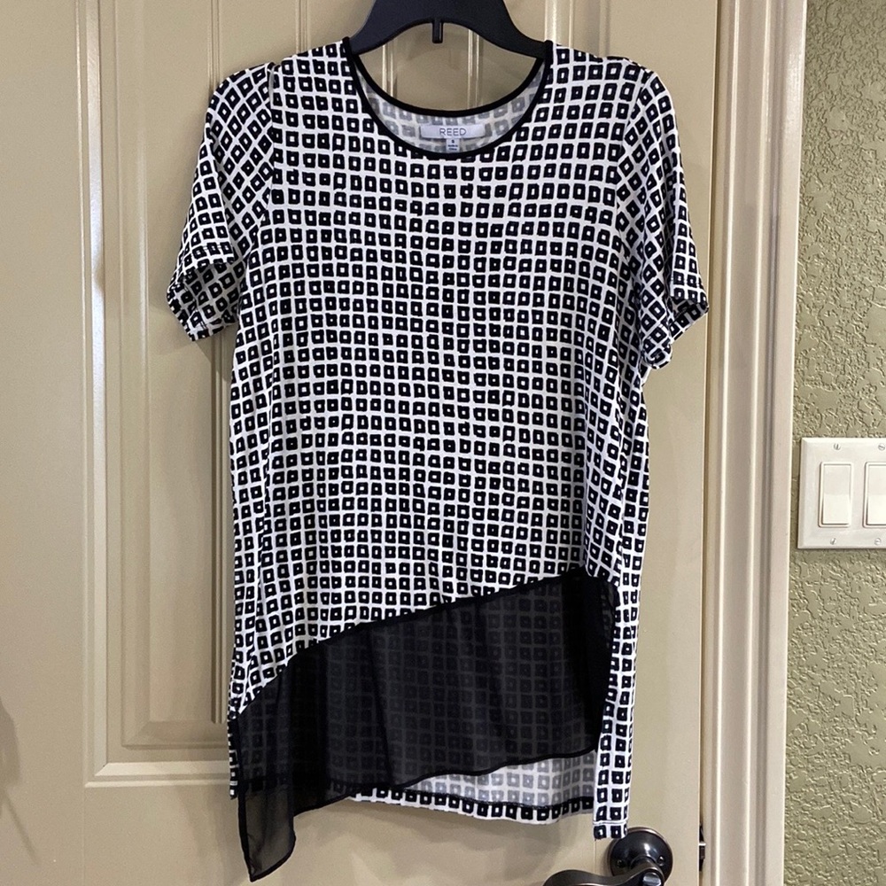 Pullover Asymmetrical Blouse by Reed Brand.  EUC!